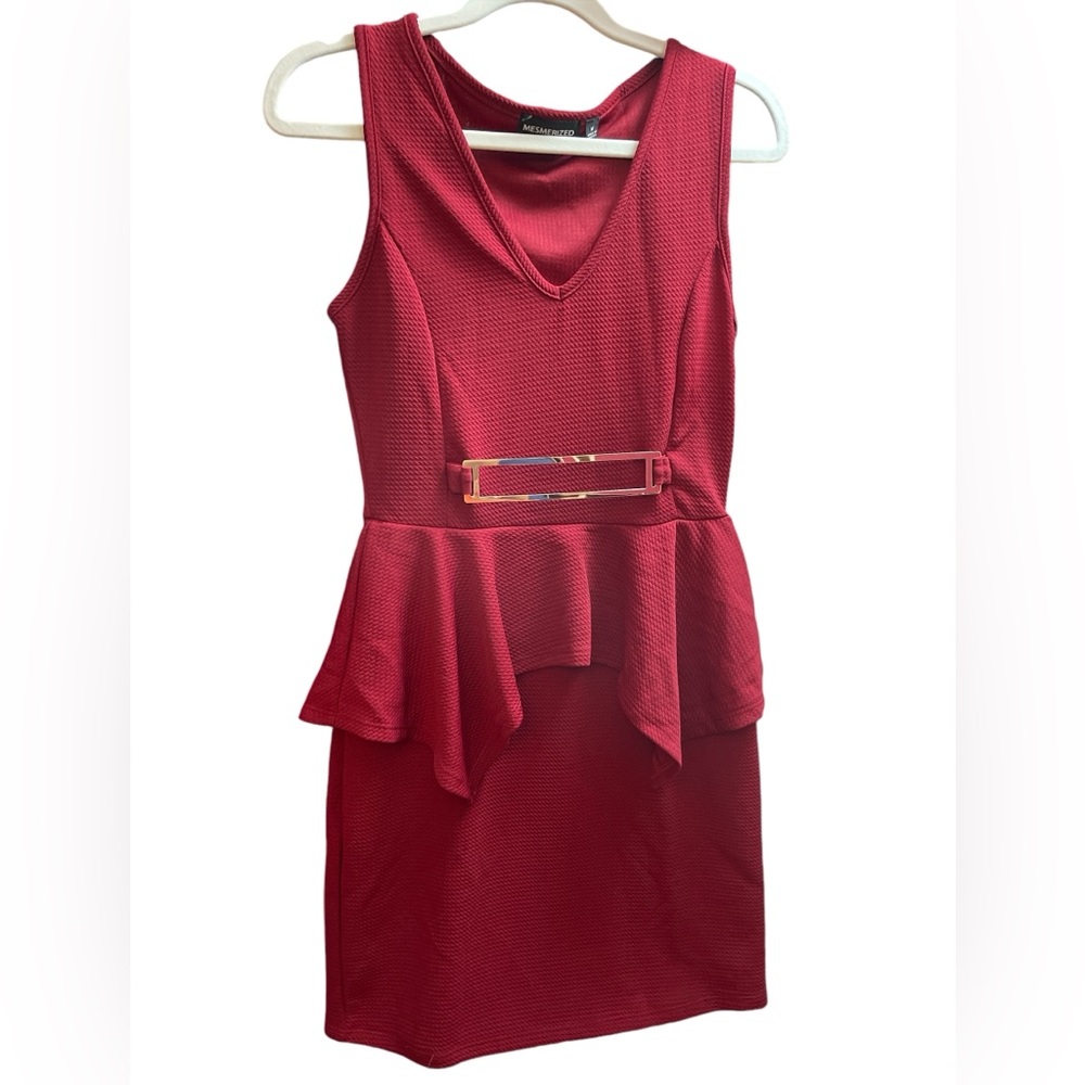 Layered Peplum Mini Dress By Mesmerized Size Medium Juniors NWOT VINTAGE
